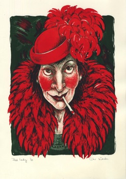 Gini Wade
'Red Lady'
Lithograph
445mm x 315mm Gini Wade
'Red Lady'
Lithograph
445mm x 315mm